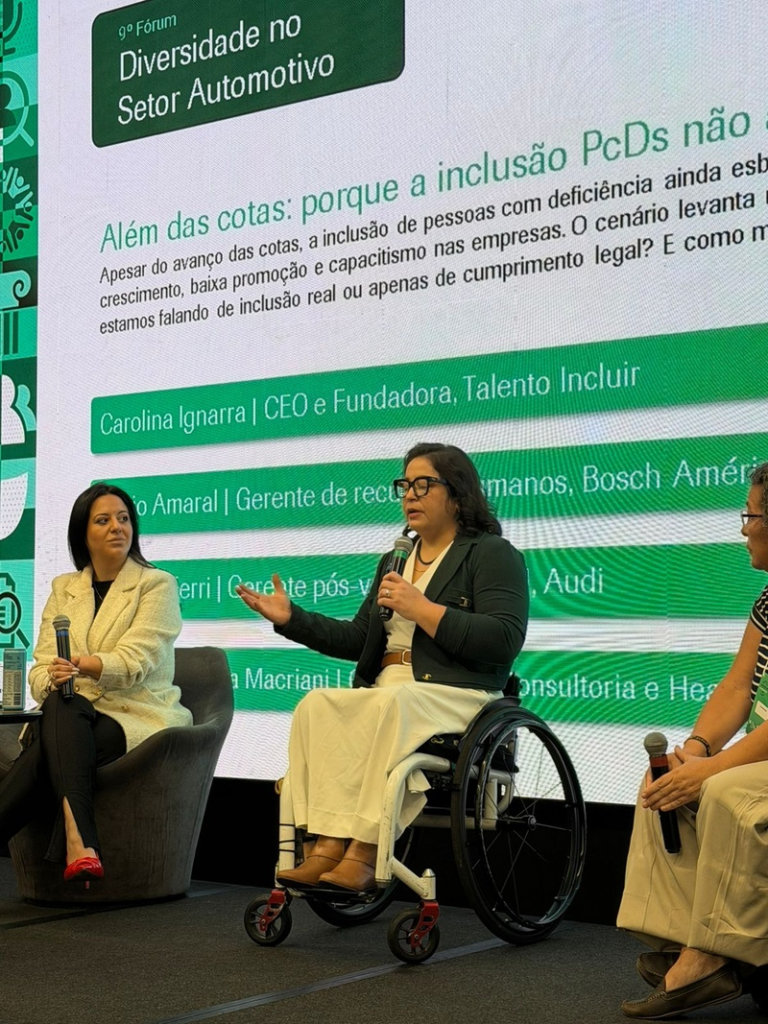 Carolina Ignarra, da Talento Incluir, fala sobre inclusão de pessoas com deficiência além das cotas no “9º Fórum Diversidade no Setor Automotivo”
